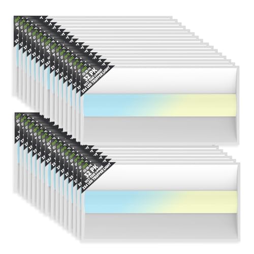 OKQ 2x4 LED Troffer Light (32 Pack), Wattage Selectable 30W-72W (Up to 10800LM), 5CCT Color Changeable 3000K-6500K, 0-10V Dimmable Center Basket Drop Ceiling Lights for Office & Commercial, 120-277V - size: 2x4 32Pack