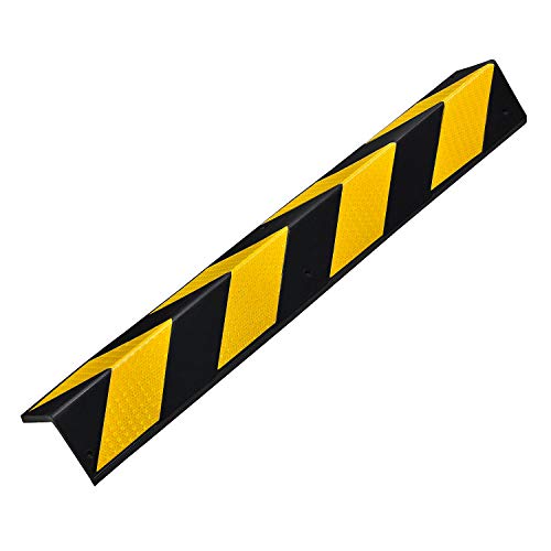 Electriduct L-Shaped Rubber Corner Guard 30" Parking Garage Column, 10 Pack - color: L-shaped