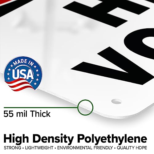 Danger High Voltage Sign, 7x10 Inches, 55 mil thick HDPE (high density - size: 7x10 - Polyethylene