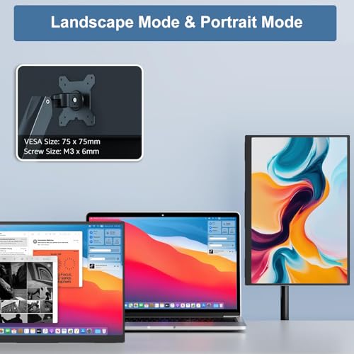 Topmonitor Small Portable Monitor 10.5" 500 Nits 2000:1 FHD 1280P IPS Screen, Ultra-Slim Mini Monitor w/Kickstand & Dual Speaker, USB C HDMI HDR Portable Gaming Monitor, Travel Monitors for Laptop PCs