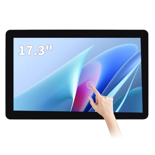 17.3 inch Capacitive Multi-Touch Screen Industrial Monitor, 16:9 Display 1920 x 1080P, Built-in Speakers, VGA & HD-MI Monitor for PC, POS, Small Business, Restaurant, Bar - size: 17.3-inch