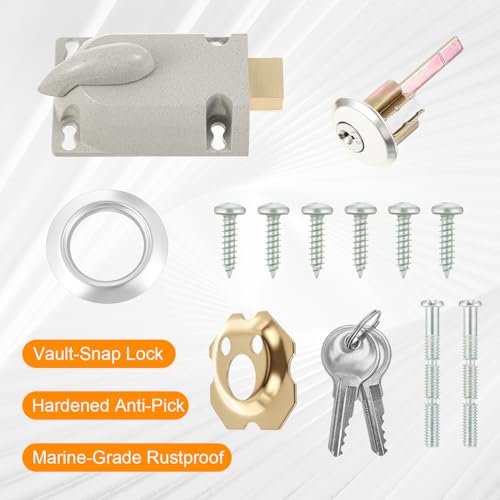 MorningRo A Set Garage Door Locks Set with Keys Twist Deadbolt Locks - style: Single Unit
