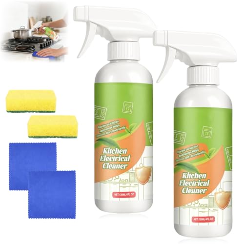 2PCS Electrolyzed Ion Kitchen Electrical Cleaner Spray- Electrolyzed Ion Kitchen Heavy Duty Cleaner Degreaser, Multi-purpose Household Cleaning, for Household, Oven, Stove, Range Hood
