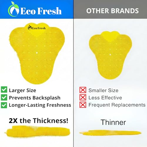Premium Large Urinal Screen Deodorizer 10 pack of 3D Wave – Anti-Splash Urinal Cake infused with Essential Oils for Long Lasting 30-Day Odor Control in Bathrooms Toilets Offices Schools, Lemon Lime - color: Yellow