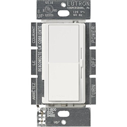 Lutron DV-10P-WH 1000-Watt Diva Single-Pole Dimmer White - color: White