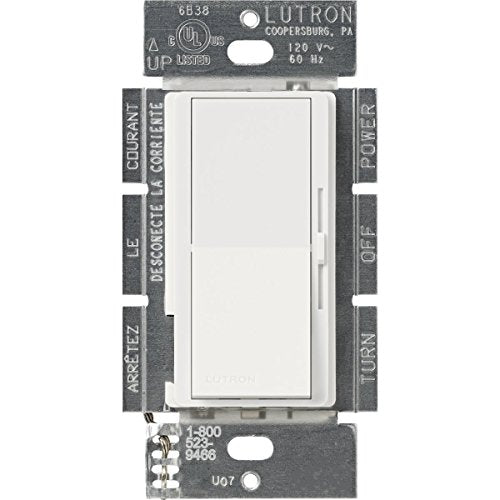 Lutron DV-10P-WH 1000-Watt Diva Single-Pole Dimmer White - color: White