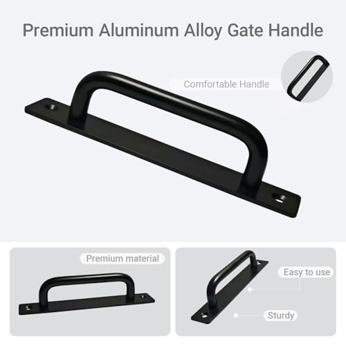 2PCS 5.8 Inch Barn Door Handle, Premium Aluminum Alloy Gate Handle - size: 5.8 Inches