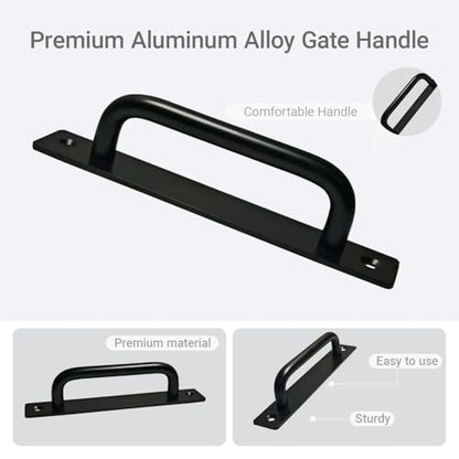 2PCS 5.8 Inch Barn Door Handle, Premium Aluminum Alloy Gate Handle - size: 5.8 Inches