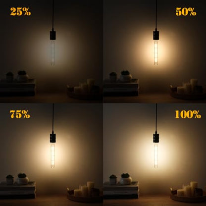 T10 Tubular Light Bulbs E26 Dimmable Led Bulbs 8W Led Edison Bulb 3000K - color: 8w=75w Soft White 3000k