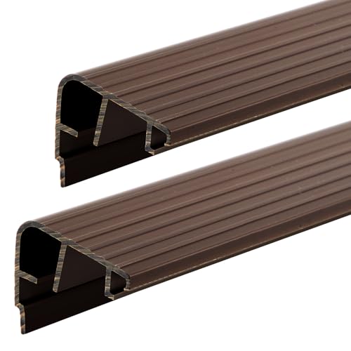 2 Pcs 36" L Fixed Vinyl Sill Threshold Cap 1-3/8 Inches High, Dark Brown - color: Dark Brown, size: 1-3/8,36 Inch