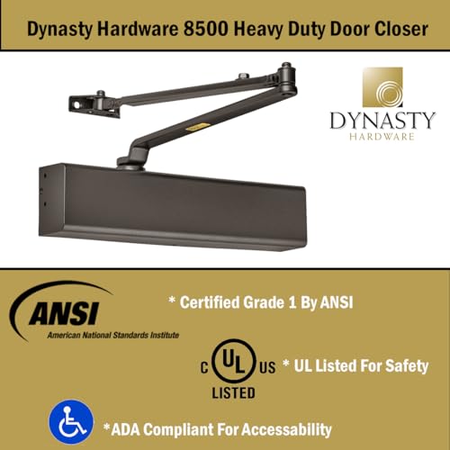 Dynasty 8500 Series Door Closer, Duronotic Bronze, Spring 1-6, ADA - style: Duronotic Bronze