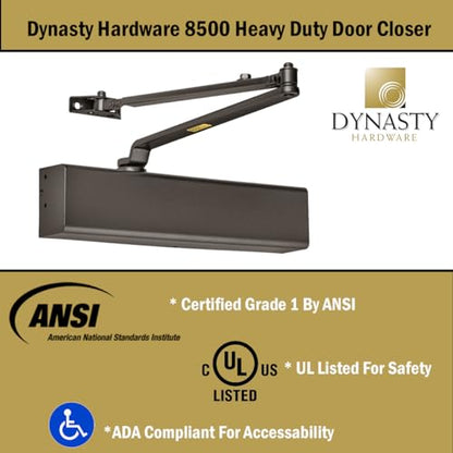 Dynasty 8500 Series Door Closer, Duronotic Bronze, Spring 1-6, ADA - style: Duronotic Bronze
