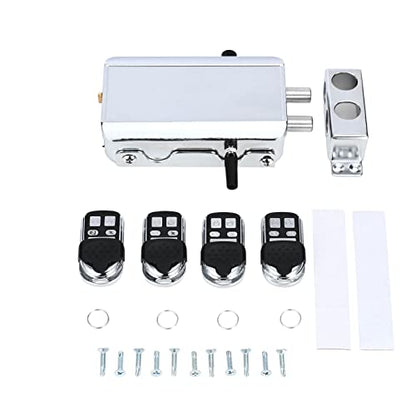 Electronic Deadbolt, Remote Control Anti-Theft Home Security Keyless Smart Hidden Door Lock with 4 Remote Controls - color: Remote Control