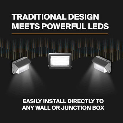 ledmo LED Wall Pack Lights Outdoor 120W 13800LM 5000K - size: 1 Pack Non Photocell