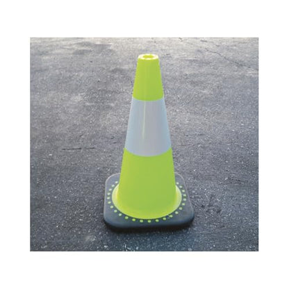 JBC Revolution Series Traffic Cone - Lime, with 3M Reflective Collar, 18in. Model Number RS45015C3M6 LIME