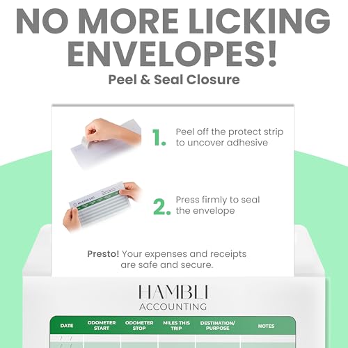 Extra Large Receipt Envelope & Receipts Organizer (Pack of 18) - Efficiently Manage Business Expenses & Log Mileage Trips - 8.5” x 11.0” Inches, Green Color- Business Ledger for Small Business - color: Green
