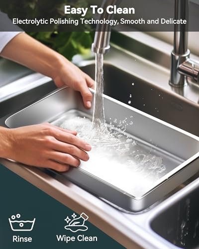 ZeroPone Hotel Pans with Lids, 4 Pack Full Size, 2.5" Deep - color: 2.5" Deep 4 Pack, size: 1/1 Size