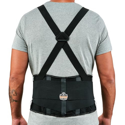 Ergodyne ProFlex 2000SF Back Support Brace, 8.5" Spandex, V-Shape Design and Patented Stays for Added Support, 2XL,Black - size: 11286