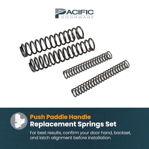 Pacific Doorware Adams Rite Style Push Paddle Handle Springs for Adams Rite Storefront Doors, Exit Push Padle Door Handle, Easy Exit, Large 6"x4.5" Durable Handle (Replacement Springs Set) - color: Duronotic Bronze, style: Replacement S