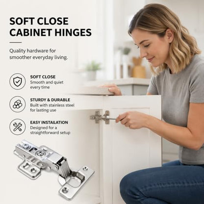 Kitchen Cabinet Hardware - Cabinet Door Knobs - Concealed Hinges - Bumpers