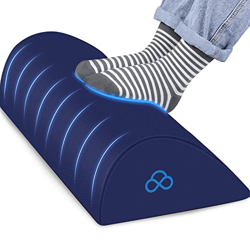 Foot Rest Ergonomic Pillow for Under Desk at Work, Blue/X-Large - color: Blue, size: Long-20 Inch