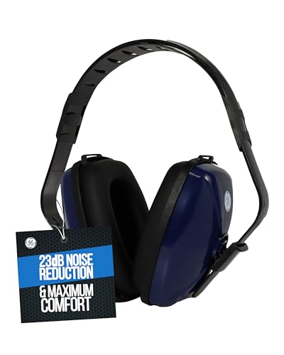 GE Protective Earmuff Noise Reduction - NRR 23dB Adjustable - Indigo/Black