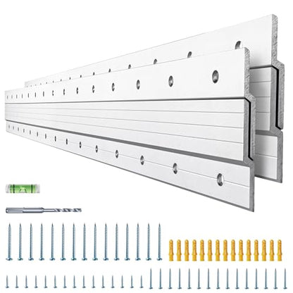 AENTGIU 2 Pairs 49 inch French Cleats, 500Lbs Heavy Duty Wall Mount Bracket - size: 49 inch, 2 Pair(4 Pcs)