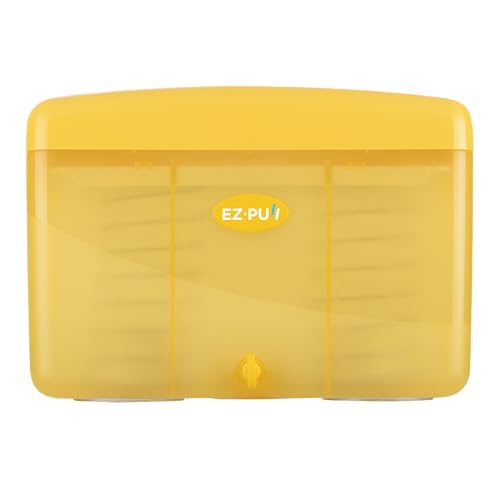 EZbrnd Countertop SLIMFOLD Hand Towel Dispenser for Kitchen/Bathroom/Office/RV/Airbnb, Guest Towel Holder, Sunburst Yellow - color: Yellow