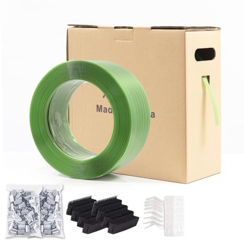 Banding Strapping Kit with 5/8" x2100 ft Polyester Band PET Strapping Roll - color: Green, size: PET-kit 5/8"x2100'（Not Included Tools）