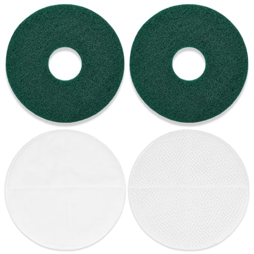 12 Inch Floor Machines Pads Compatible with Oreck Commercial 550MC Orbiter Floor Machine: 3 Kinds Materials are Available to Meet Various Floors (4 Packs） - color: 1x fiberboard, 1x wool felt, 2x polishing pad