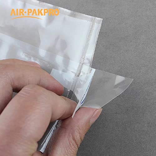 100 Pack with Hand Pump AIR PAKPRO 9.8"X9.8" Clear Plastic Inflatable Air Packaging Bags Air Pillows Air Cushions Buffer Bags Void Fill Cushioning for Shipping and Packaging