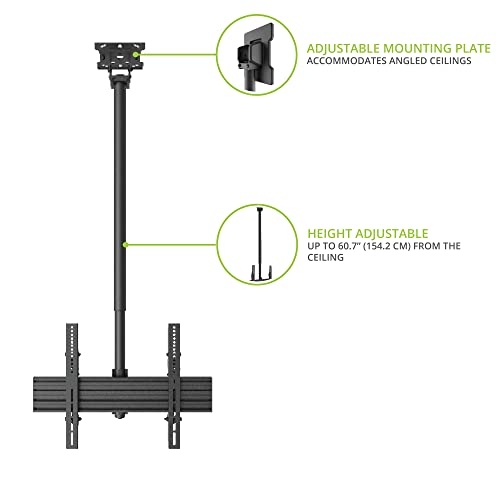 Kanto CM600 TV Ceiling Mount for 37-70 - style: Indoor - For 37" to 70" TVs - Black