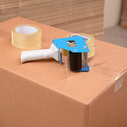 FCLMHD 2 Inch Tape Gun Dispenser with 2 Inch Carton Packing Tape, Lightweight Industrial Side Loading Tape Dispenser - Blue(2Inch - size: 2inch