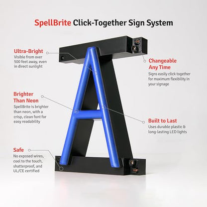 SpellBrite LED Neon BONGS Sign for Business - Blue, 21" x 6" - color: Blue, size: BONGS (21"x6.3")
