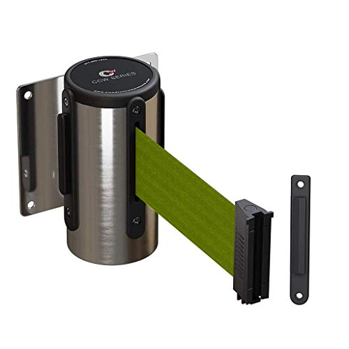 Crowd Control Warehouse 11 Ft Retractable Belt Barrier - color: Olive