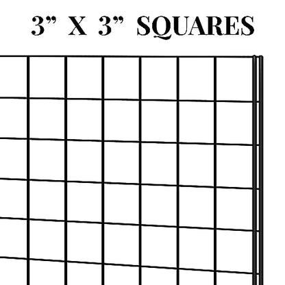 Blulu 4 Pcs Commercial Grade Gridwall Panels 2' x 6' Sturdy Metal Panel Good Metal Grid for Any Retail Display, Black