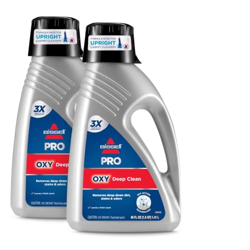Bissell PRO OXY Carpet Deep Clean Solution,for use in leading upright carpet cleaners,48oz,Removes deep down dirt,stains & odors,(Pack of 2) - size: 48 Fl Oz (Pack of 2), style: Pro Oxy (Pack of 2)