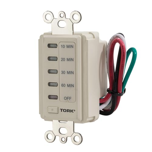 D Series Electronic Auto Off in-Wall Time Switch, 120 VAC 60 Hz Input Supply, 10, 20, 30, 60 Minutes Time Setting, Light Almond