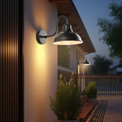 12" Barn Lights Outdoor Gooseneck Large Exterior Lighting Fixtures - size: 11.75*9.5*16 inches