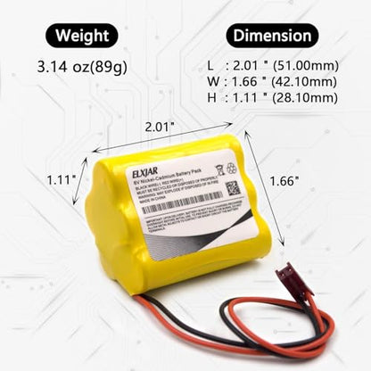 (5-Pack) 6V 800mAh Ni-Cd Battery for Sure-Lite 026-149, CUSTOM-55