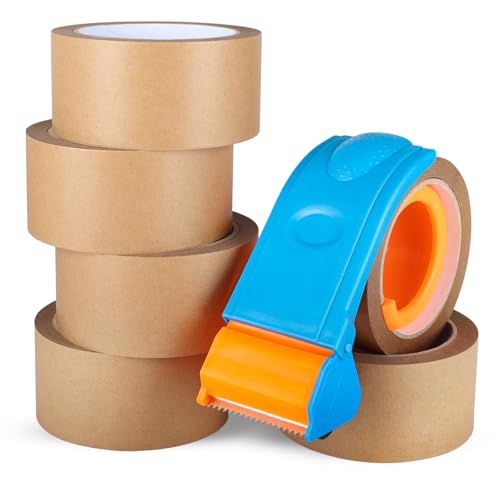 GEYYANG Kraft Paper Packing Tape, 2in x 30 yd, 6 Rolls - size: 2in x 30yd, 6 pack
