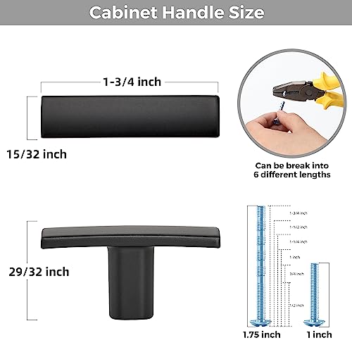 5 Pack Black Cabinet Knobs, 2in Length Curved Bar Drawer Pulls - color: Matte Black, size: 5 Pack, style: Curved