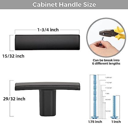 5 Pack Black Cabinet Knobs, 2in Length Curved Bar Drawer Pulls - color: Matte Black, size: 5 Pack, style: Curved