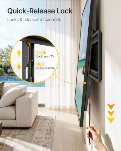 monTEK Heavy Duty Fixed TV Wall Mount for 50-100 Inch TVs up to 220 lb - size: 50-100" Fixed