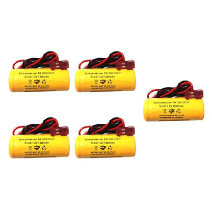 (5 Pack) Exit Sign Emergency Light Ni-CD Battery ELB1P201N2 ELB-1P201N2 ELB1P2901N 1.2v 1200mah Ni-CD ELB-0320 NiCD NiCad