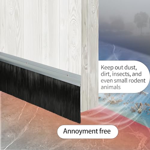 11 Pack Garage Door Brush Seal Kit, 39.37" L x 3" W Bristles, Retsun