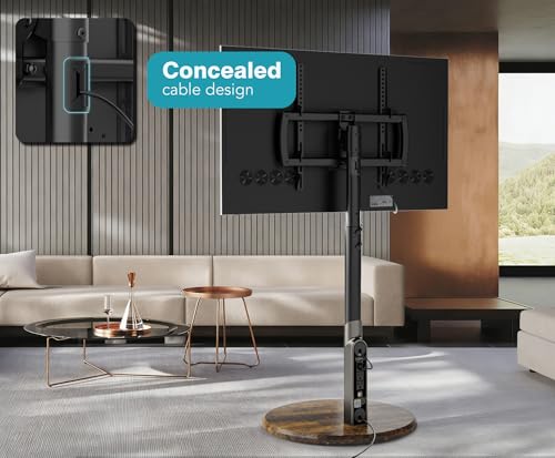 Mobile TV Stand with Power Outlet, Rolling TV Cart for 27-70 Inch OLED LED Monitors, 6 Levels of Height Adjustment, Ambient RGB Lighting on The Bottom Wheels Holds up to 88lbs - color: Rgb Light