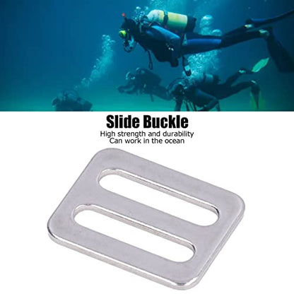 316 Stainless Steel Tri-Glide Sliders 1 Inch, Slide Buckle Strap Adjuster Slider, Adjustable Buckle Fasteners for Backpack Pet Collars Straps Outdoors Diving Marine