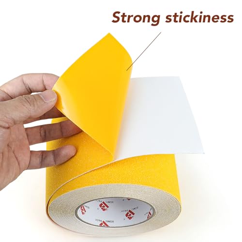 BOMEI PACK Anti Slip Traction Tape,4 Inch x 33 Ft,Heavy Duty Non Slip Tape,Grip Tape for Stairs, Tread Step, Indoor & Outdoor Use,Waterproof Stairs Non Skid Treads (Yellow) - color: Yellow