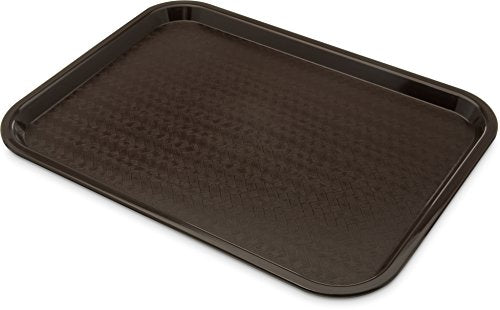 Carlisle FoodService Products CT121669 Café Standard Cafeteria / Fast Food Tray, 12" x 16", Chocolate - color: Chocolate Brown, size: 0.7" x 0.5" x 0.3"